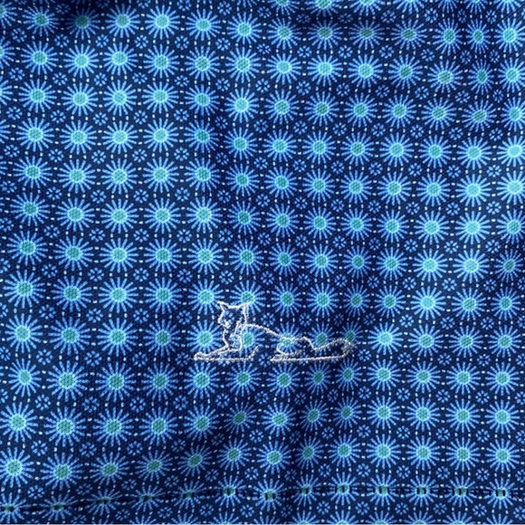 Peter Millar Tuk Tuk Printed Foulard Stretch Mesh Polo Shirt - Submarine - Picture 3 of 4